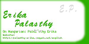 erika palasthy business card